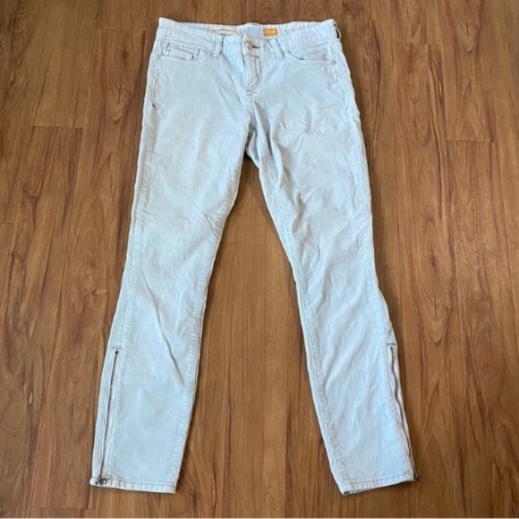 Anthropologie Pilcro Corduroy Skinny Leg Pants Side Zips Women’s Size 26 - Picture 3 of 16